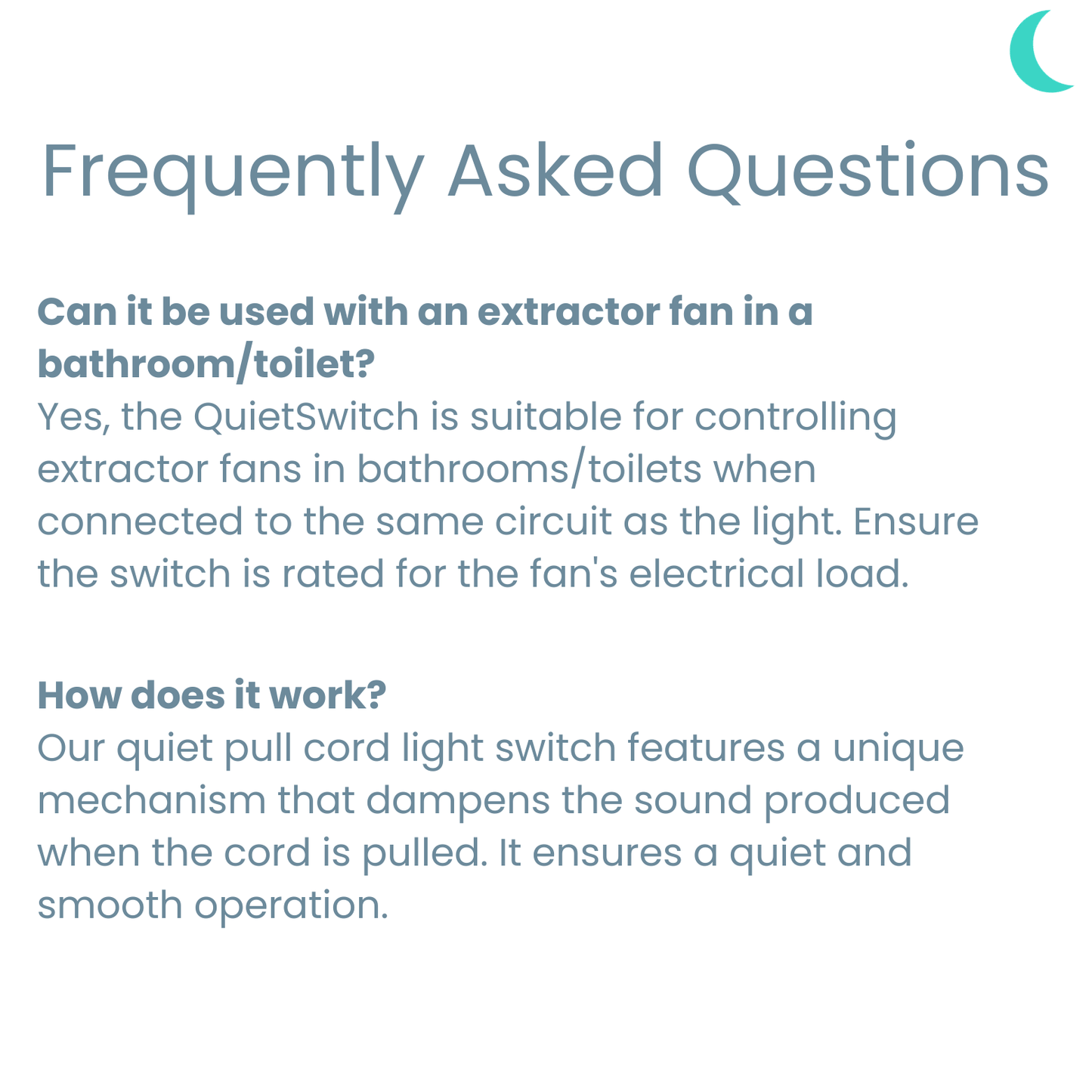 Quiet bathroom pull discount cord light switch